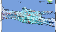 Gempa guncang Pacitan. (BMKG)