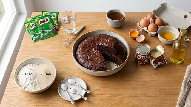 Bahan Brownies milo kukus