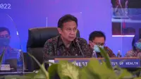 Menteri Kesehatan RI Budi Gunadi Sadikin saat membuka '3rd Health Working Group G20' di Hilton Resort, Nusa Dua, Bali pada Senin, 22 Agustus 2022. (Dok Kementerian Kesehatan RI)