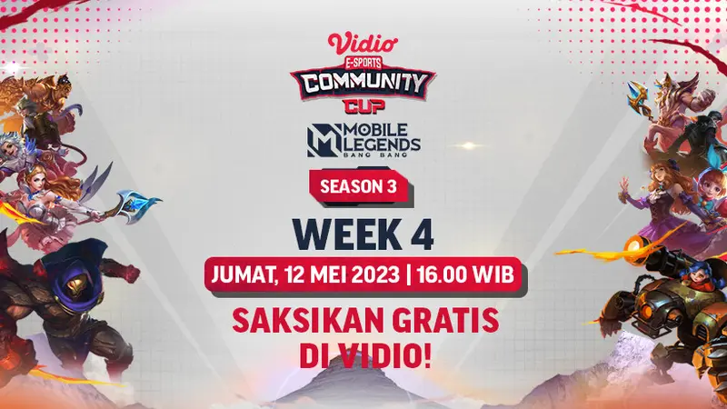Live Streaming Mobile Legends Bang bang Vidio Community Cup Season