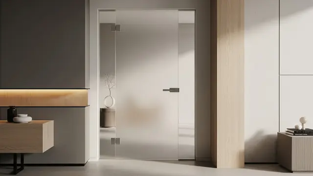 Pintu Kaca Acid-Etched (Satin)