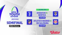 Malam Ini, Link Live Streaming Semifinal UEFA Youth League di Vidio : Juventus vs Benfica, Atletico Madrid vs Salzburg