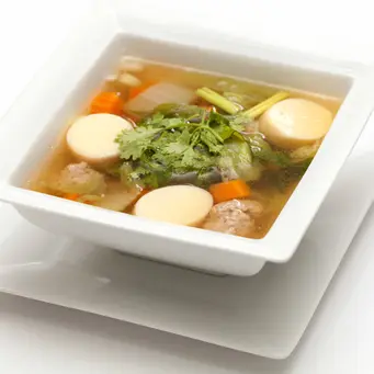 Resep Sup Tahu Bening Jahe Rendah Lemak./Copyright depositphotos.com/nattanan726
