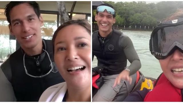 6 Momen Maia Estianty Liburan Bareng Mey Chan dan Richard Kyle, Kehujanan di Tengah Laut