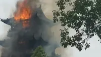 Kebakaran Besar Lalap Habis Bangunan Kuil Suci Paviliun Wenchang di China, Turis Lalai Diduga Penyebabnya