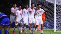 Timnas Myanmar merayakan kemenangan atas Filipina pada laga Grup B di Piala AFF 2026 di New Clark City Athletics Stadium, Selasa (28-7-2026). (Dok. aseanutdfc.com)