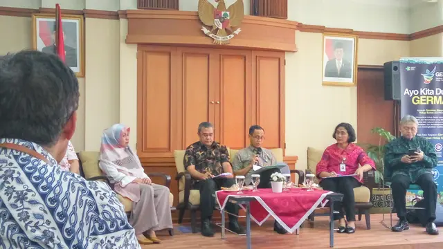 Konferensi pers imunisasi MR di Kementerian Kesehatan. (Foto: Fitri Haryanti)