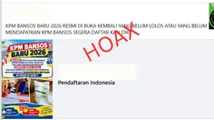 Cek Fakta: Hoaks Link Pendaftaran KPM Bansos Beras 2026