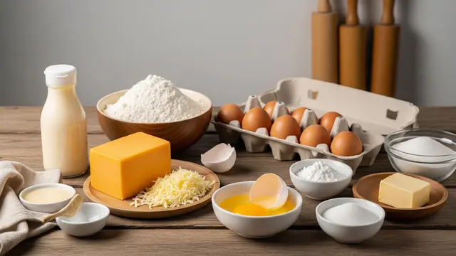 Bahan-bahan untuk Bolu Gulung Keju Kukus