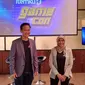 Ki-Kan: CEO BukaFinancial & Commerce Bukalapak Victor Lesmana, SVP of Marketing Bukalapak Kurnia Sofia Rasyada saat konferensi pers Itemku Gamecon. (Liputan6.com/Agustinus M. Damar)