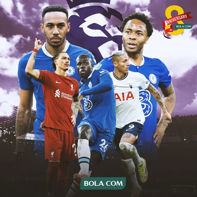 Premier League - Kalidou Koulibaly, Richarlison, Raheem Sterling, Aubameyang, Darwin Nunez