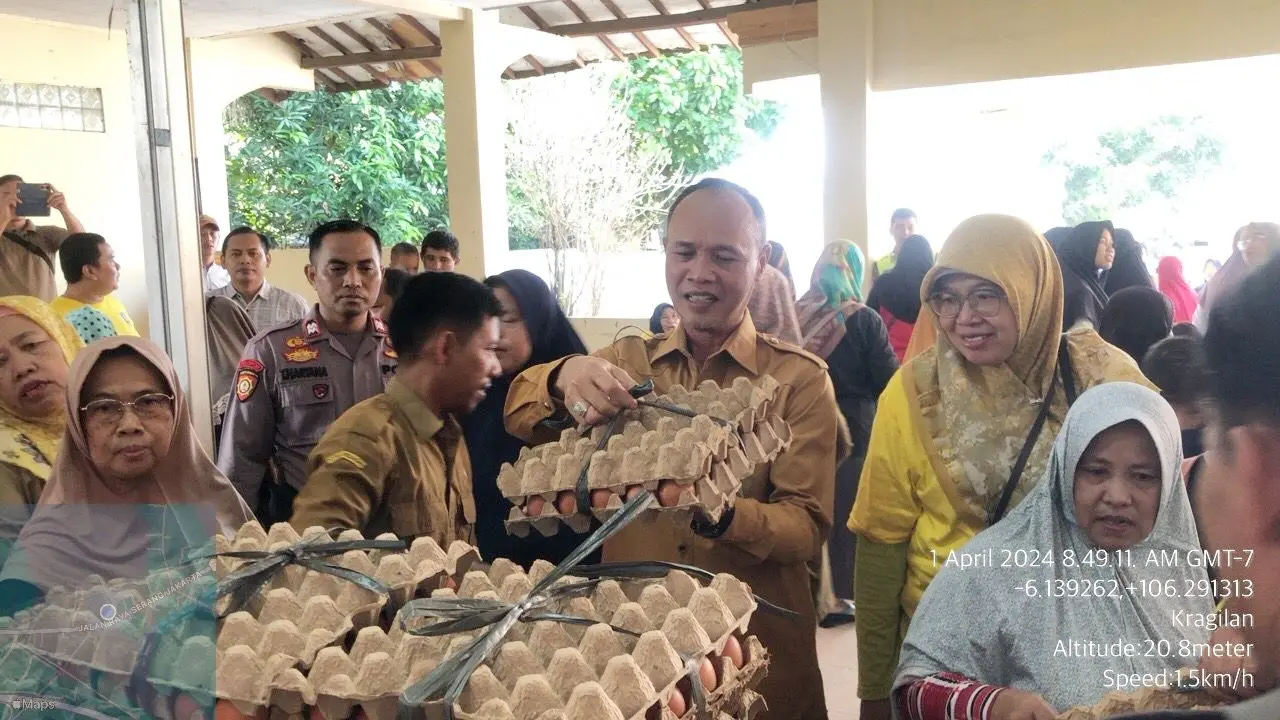 Gerakan Pangan Murah Pemkab Serang Jelang Idul Fitri 2024. (Pemkab Serang).
