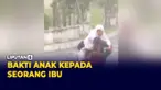 Mengharuskan, Anak Gendong Ibunya saat Hujan Deras ketika Salat IED