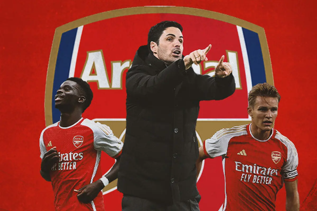 Arsenal - Mikel Arteta, Martin Odegaard, Bukayo Saka