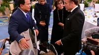 Momen Presiden Macron dan Istrinya Bertemu Kucing Prabowo Bobby Kertanegara di Istana