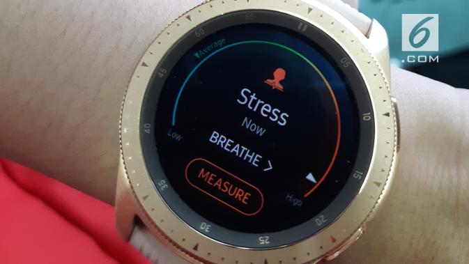 Deteksi stress di Galaxy Watch (Liputan6.com/ Agustin Setyo W)