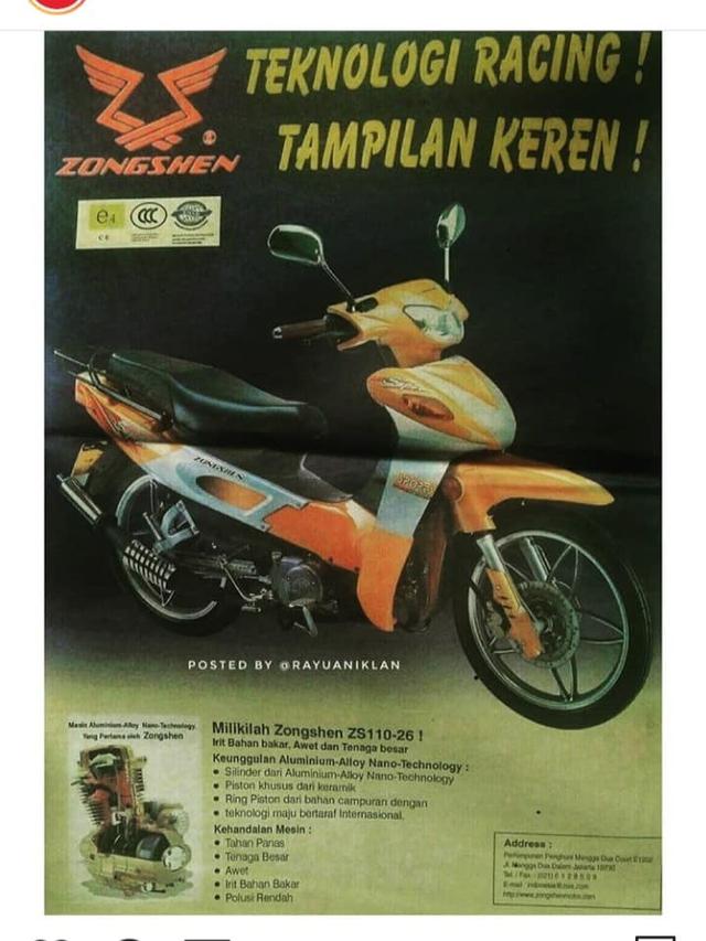 Zongshen ZS110-26, miliki teknologi racing