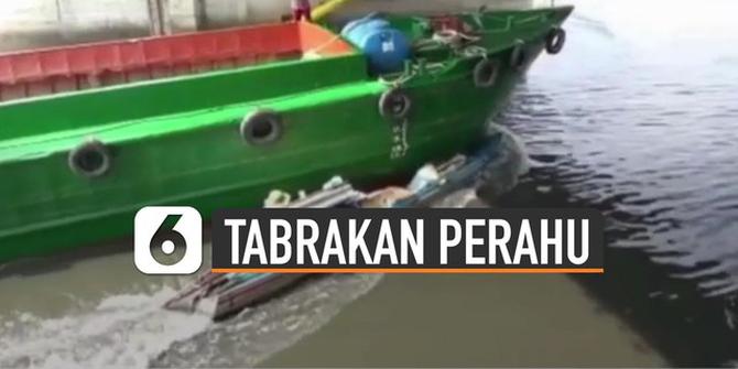 VIDEO: Ngeri, Tabrakan Antara Perahu dan Kapal Nelayan