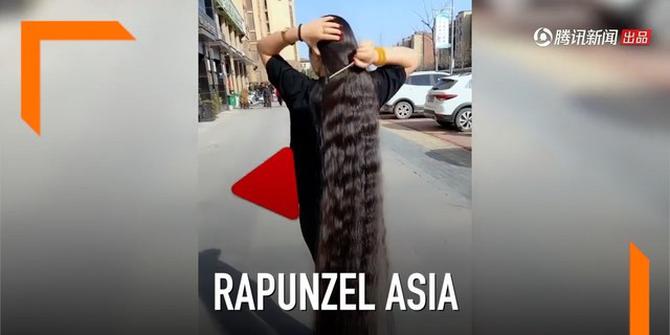 VIDEO: Sosok Rapunzel Nyata, Panjang Rambutnya 180 Sentimeter
