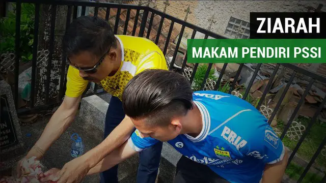 VIDEO: Manajer Persib dan Kim Jeffrey Kurniawan Ziarah ke Makam Pendiri PSSI