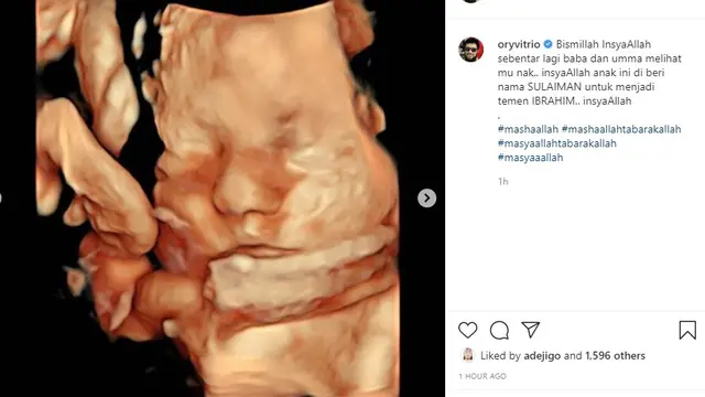 Oki Setiana Dewi - Ori Vitrio Abdullah (Foto: Instagram/@oryvitrio)