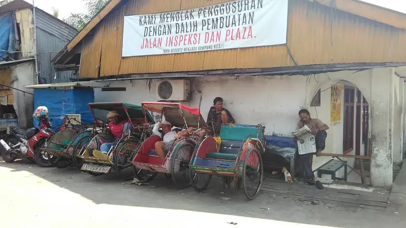 Tukang becak di Jakarta Utara