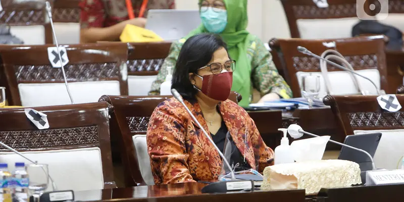 Sri Mulyani Rapat dengan Komisi XI DPR Bahas Pagu Indikatif Kemenkeu