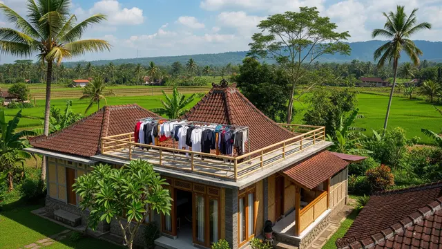 Desain Tropis Asri dengan Dak Terbuka