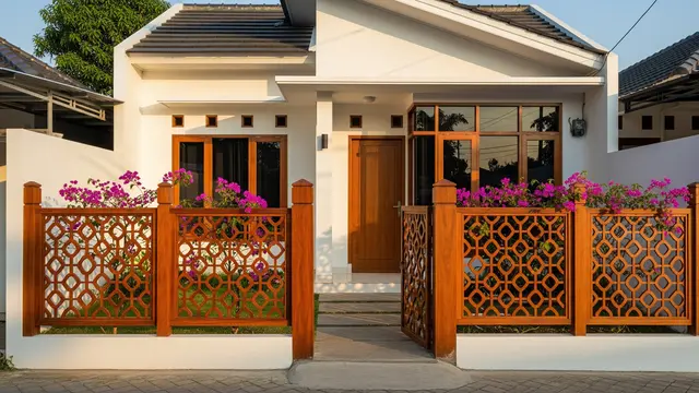 Model Pagar Kayu yang Bikin Rumah Kecil Terlihat Elegan dan Modern/Ilustrasi AI