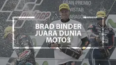 Video pebalap asal Afrika Selatan, Brad Binder, akhirnya berhasil meraih titel juara dunia Moto3 setelah menjalani 6 musim.