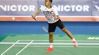 Tunggal putra Indonesia Anthony Sinisuka Ginting lolos ke perempat final Korea Terbuka Super Series 2017. Anthony selanjutnya akan menghadapi Kenta Nishimoto dari Jepang. (Humas PP PBSI)