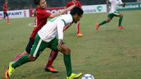 Penyerang Timnas Indonesia U-19, M. Rafli, sukses menyumbang satu gol dalam kemenangan 3-1 atas Laos, Minggu (18/9/2016). (PSSI)