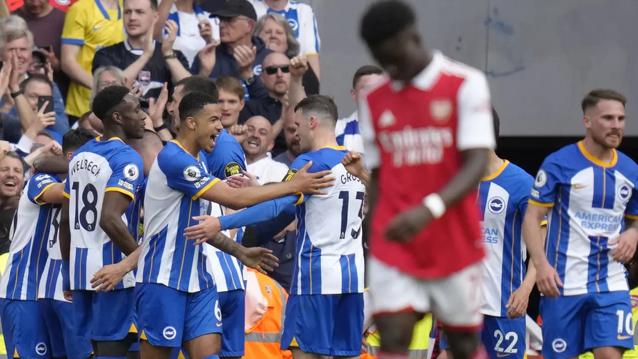 Hasil Liga Inggris: Arsenal Dipermalukan Brighton and Hove Albion di Emirates Stadium