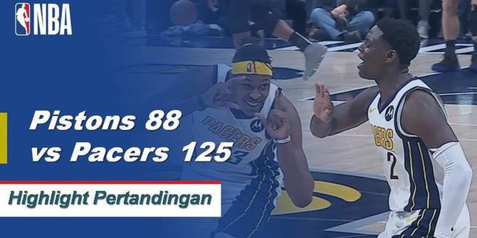 Cuplikan Hasil Pertandingan NBA : Pacers 125 vs Pistons 88