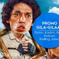 Promo Gila-gilaan Dono, Kasino, Indro Reborn Keliling Jawa. (Foto: Instagram, Desain: Muhammad Iqbal Nurfajri/Bintang.com)