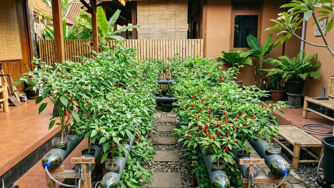 cara membuat hidroponik cabai mini panen 3 bulan