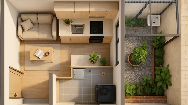 7 Model Rumah 5x6 Meter Minimalis dengan Taman Kecil di Dalam, Bikin Sejuk dan Estetik