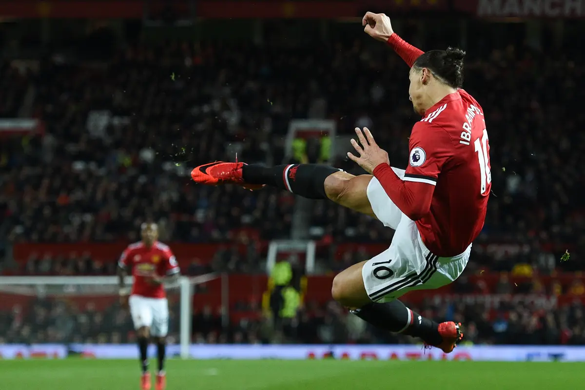 Pemain Manchester United Zlatan Ibrahimovic