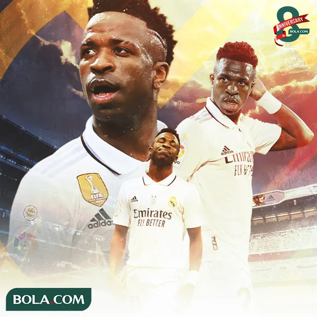 Real Madrid - Ilustrasi Vinicius Junior dengan Wajah Lesu di Real Madrid