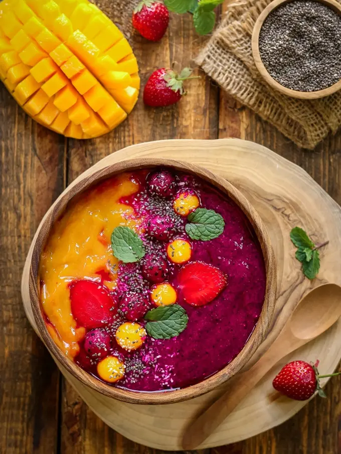 jus mangga buah naga