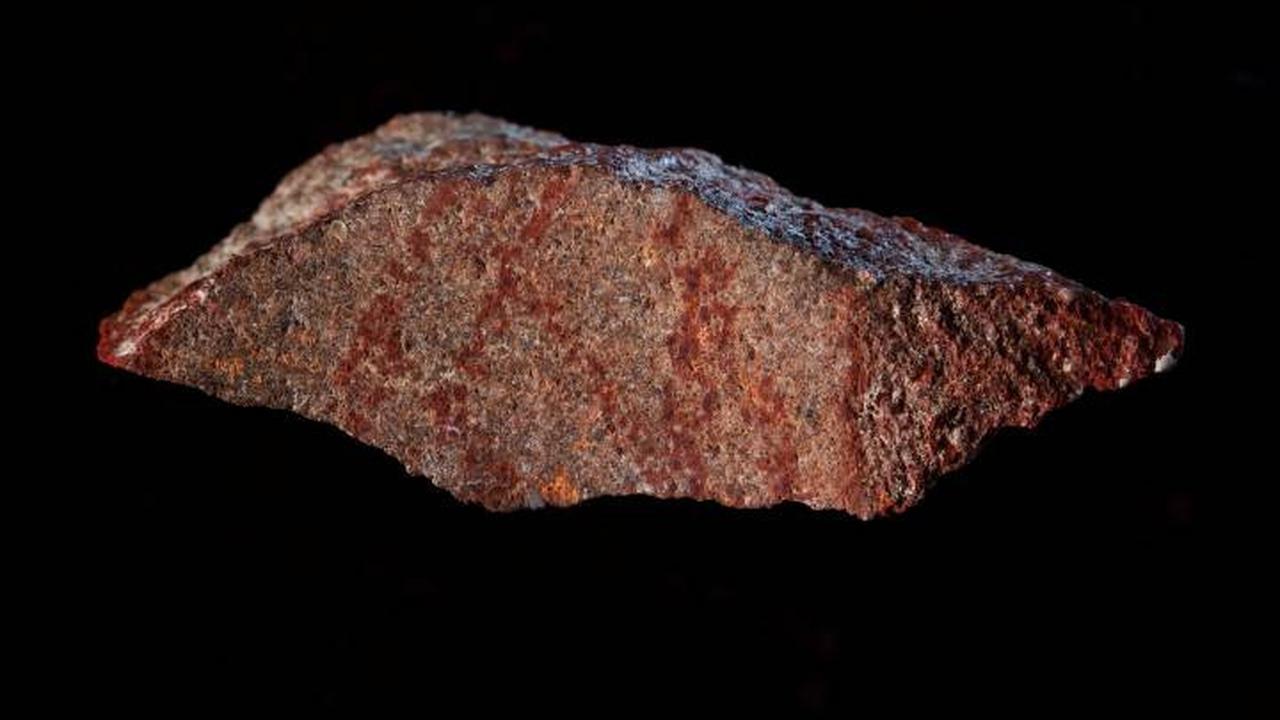 Temuan gambar tertua dalam sejarah manusia, yang terkubur di salah satu gua di Afrika Selatan (AFP)