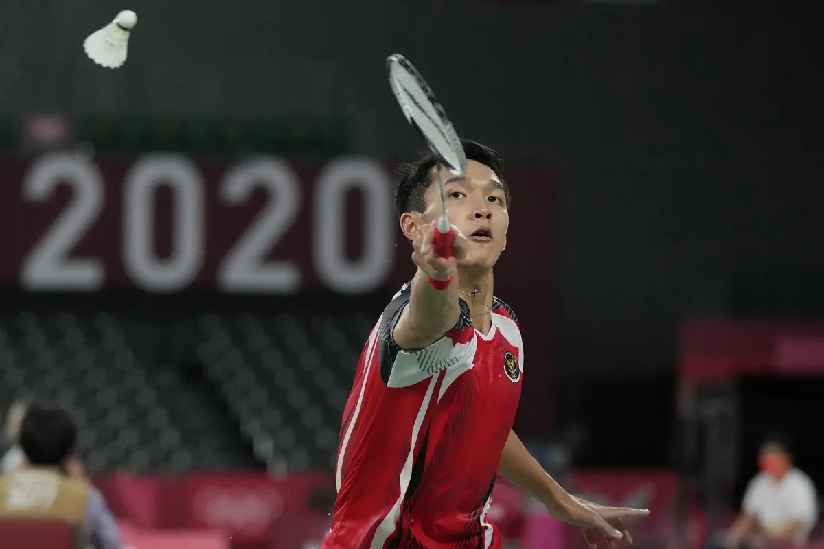 Foto: Permainan Tak Berkembang, Jonatan Christie Tersingkir di 16 Besar Olimpiade Tokyo 2020