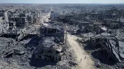 Dua tahun berlalu, perang antara Isarel dan Hamas di Gaza mulai menunjukkan tanda-tanda akan segera berakhir. (AP Photo)