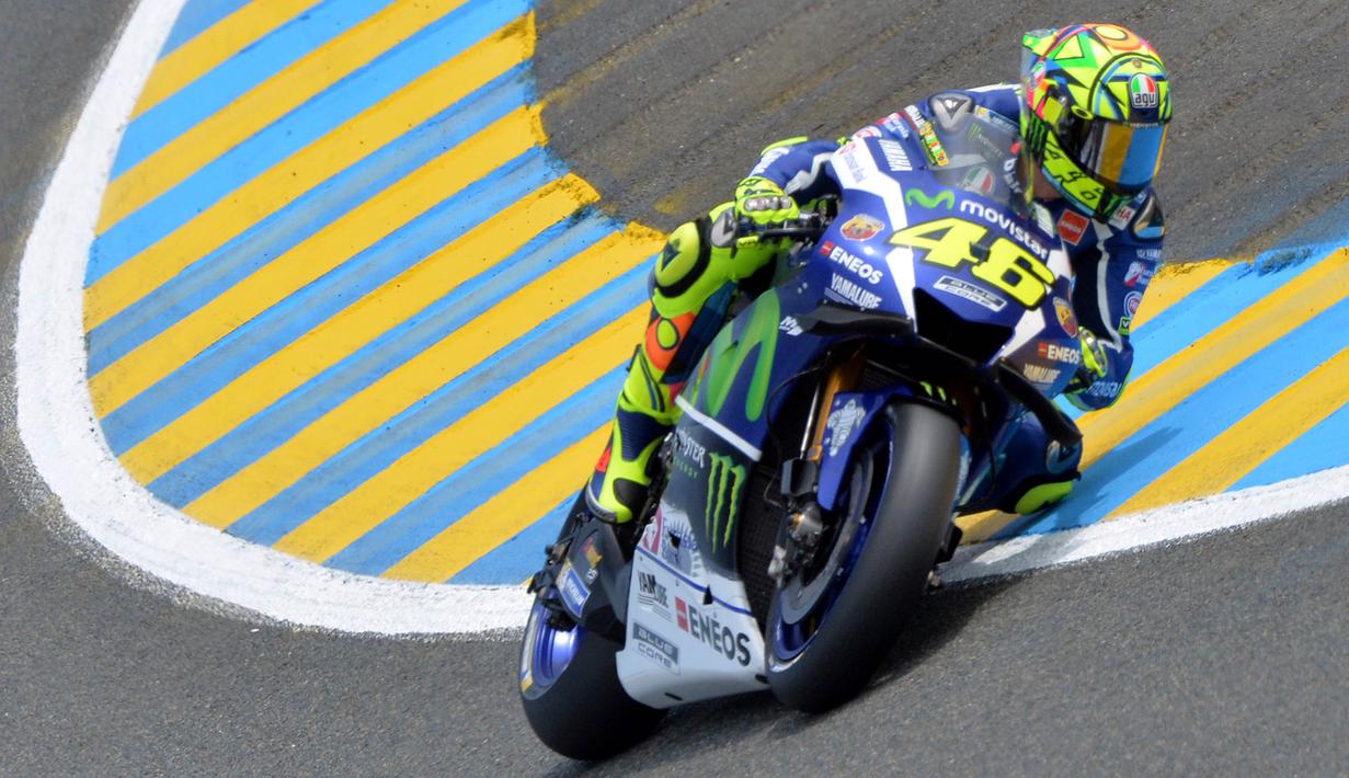 Valentino Rossi, menjadi yang tercepat di MotoGP Prancis pada tahun 2008. (AFP/Jean-Francois Monier)