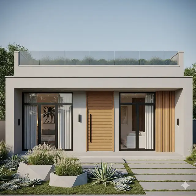 Inspirasi Model Rumah Ukuran 8x10 Sederhana Tapi Indah. via Gemini