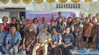 Wakil Ketua DPD RI Nono Sampono, menggelar sosialisasi empat pilar kebangsaan (Pancasila, UUD 1945, NKRI dan Bhineka Tunggal Ika) kepada masyarakat Kelurahan Uritetu, Kecamatan Sirimau, Kota Ambon, Sabtu (25/3/2023).