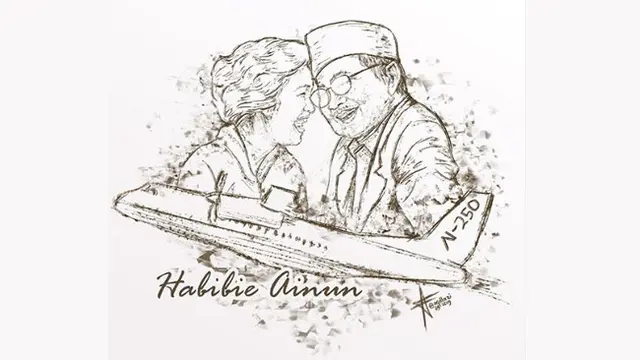 Warganet Berduka, Kenang BJ Habibie Lewat Karikatur Menyentuh