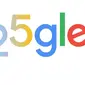 Google Doodle khusus ulang tahun ke-25 Google. Credit: Google