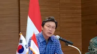 Duta Besar Republik Korea Selatan untuk Indonesia Kim Chang-Beom pada Press Conference Paparan Duta Besar Republik Korea, Selasa (14/1/2020). (Liputan6.com/Jihan Fairuzzia)
