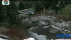 Dalam rekaman, tampak pergerakan tanah hingga ambles sedalam  40 meter dengan panjang 150 meter.
